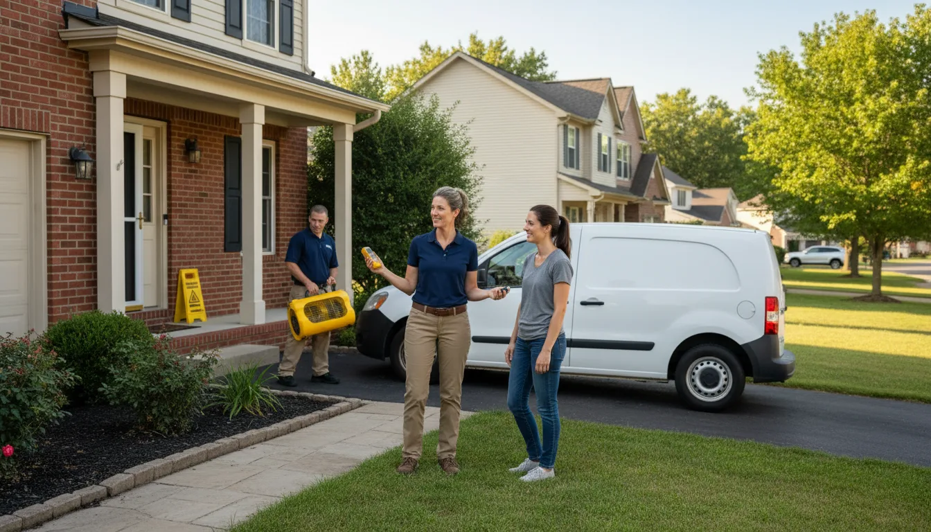Residential water damage restoration in Vaughan, MS